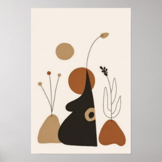 Art mural visage abstrait | Minimaliste moderne 