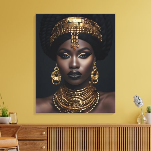 Art Murale Africain Américain, Art Mural Femme Noi (Insitu(Salon))