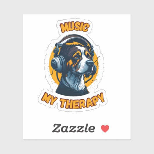  Art Music My Therapy Sticker (Vel)
