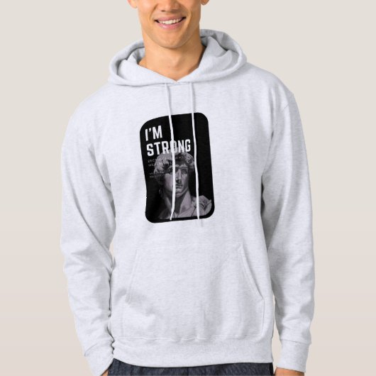 Art Never Dies Hoodie | David Sculpture & quote (Voorkant)