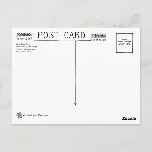 Art Nieuw Briefkaart Terug (Achterkant)