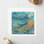 Art notitiekaart abstracte kunst poscard zee. Dag Notitiekaartje (Voorkant / Achterkant in situ)