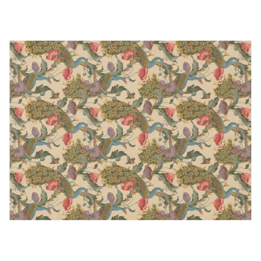  Art Nouveau 1890 The Peacock Pattern Tafelkleed (Voorkant (Horizontaal))