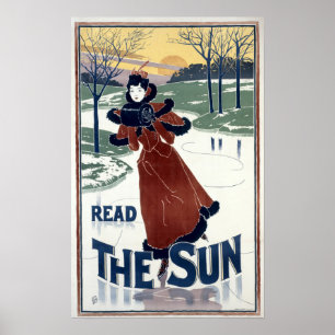 Art Nouveau 1895 The Sun en Louis John Rhead Poster