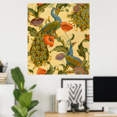 Art Nouveau 1896 Het pauw patroon Poster (Thuiskantoor)