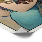 Art Nouveau 1897 "Fruit" door Alphonse Mucha Poster (Hoek)