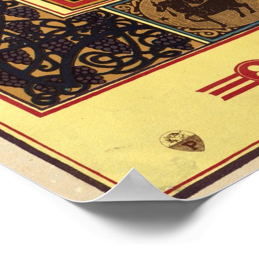 Art Nouveau 1897 kalendercover van Louis Rhead Poster (Hoek)