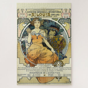 Art Nouveau 1904 World's Fair van Alphonse Mucha Legpuzzel