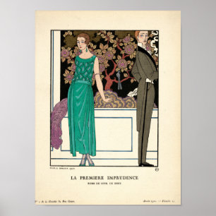 Art Nouveau 1920 illustratie door George Barbier Poster