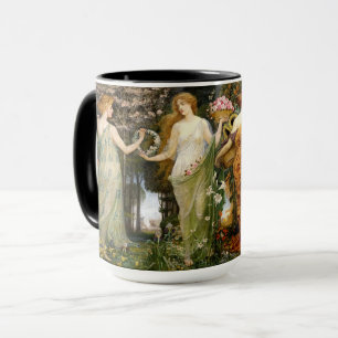 Art Nouveau '4 Seizoenen' van Walter Crane Mok