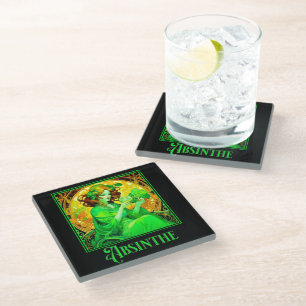 Art Nouveau Absinthe Glazen Onderzetter