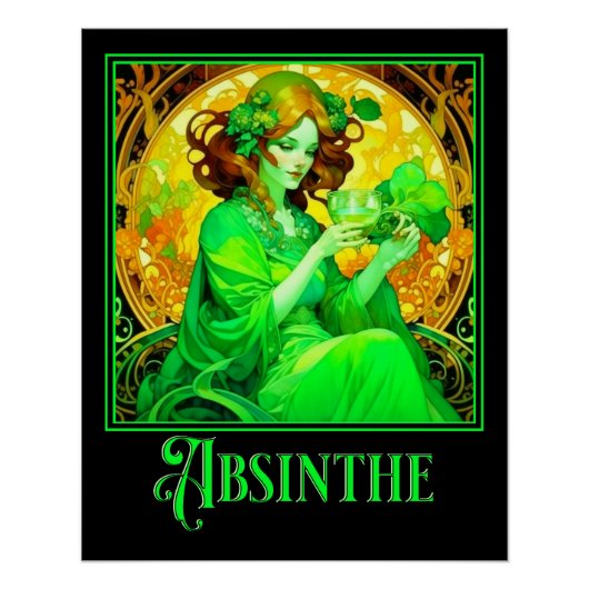 Art Nouveau Absinthe Perfect Poster (Voorkant)