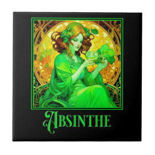Art Nouveau Absinthe Tegeltje