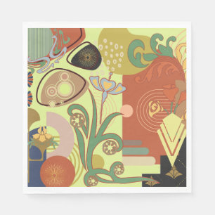 Art Nouveau Abstract Servet