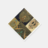 Art nouveau abstract textiel Christopher dressoir Servet (Hoek)