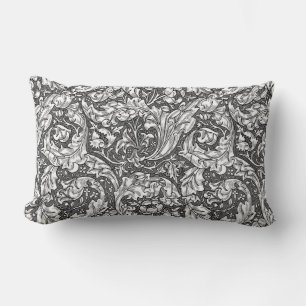 Art Nouveau Acanthus Leaves en Flowers, Grey Kussen