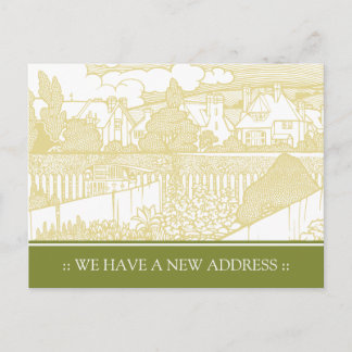 Art Nouveau Adreswijziging Briefkaart