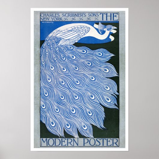  Art Nouveau Adverteren Poster - Peacock (Voorkant)