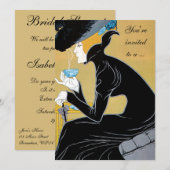 Art Nouveau Afternoon Tea Bridal Show Invitation (Devant / Derrière)