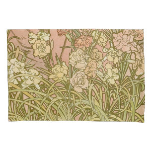 Art Nouveau Alfonse Mucha Bloem anjer bloemen Kussensloop