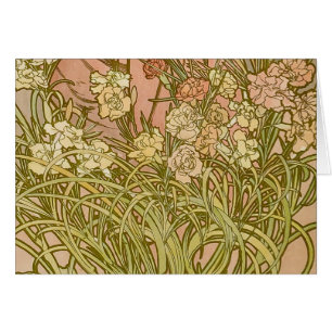 Art Nouveau Alfonse Mucha Bloemanjer bloemen