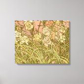 Art Nouveau Alfonse Mucha Bloemanjer bloemen Canvas Afdruk (Voorkant)