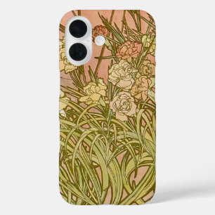 Art Nouveau Alfonse Mucha Bloemanjer bloemen iPhone 16 Hoesje