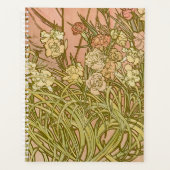 Art Nouveau Alfonse Mucha fleurs d'oeillets floral (Devant)
