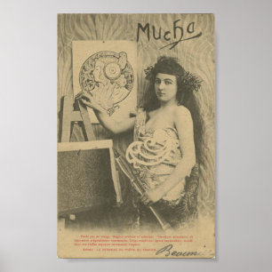 Art nouveau Alphonse mucha art model Poster