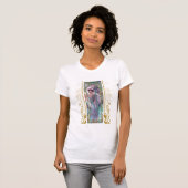 Art Nouveau Alphonse Mucha Avondbeschouwing T-shirt (Voorkant volledig)