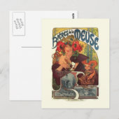 Art Nouveau Alphonse Mucha Briefkaart (Voorkant / Achterkant)