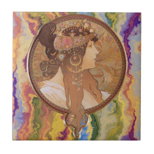 Art Nouveau - Alphonse Mucha Byzantine    Tegeltje