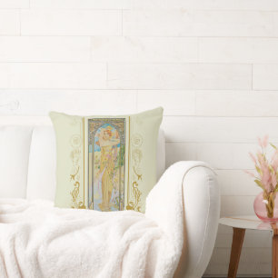 Art Nouveau Alphonse Mucha - De helderheid van de  Kussen