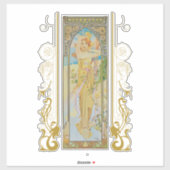 Art Nouveau Alphonse Mucha - De helderheid van de  Sticker (Vel)