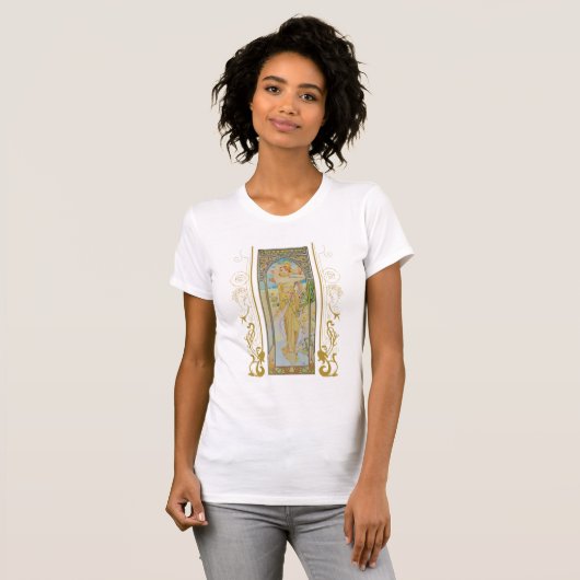 Art Nouveau Alphonse Mucha - De helderheid van de T-shirt (Voorkant volledig)