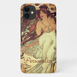 Art nouveau Alphonse Mucha elegante vrouw iPhone 11 Hoesje