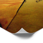 Art nouveau Alphonse Mucha elegante  vrouw Poster (Hoek)