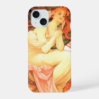 Art nouveau alphonse mucha femme floral parfum