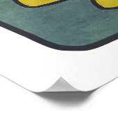 Art nouveau Alphonse mucha flower dragonfly Poster (Hoek)