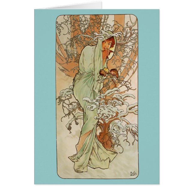 Art Nouveau - Alphonse Mucha - hiver (Devant)