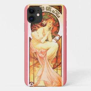 Art nouveau alphonse mucha oman floral perfume iPhone 11 hoesje