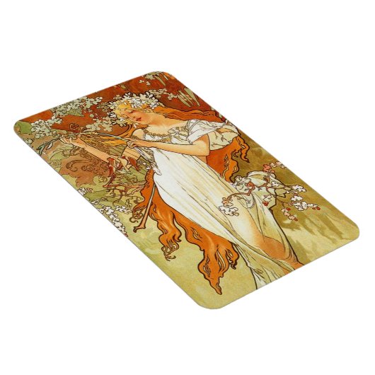 Art Nouveau Alphonse Mucha Spring Magnet (Côté Droit)