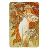 Art Nouveau Alphonse Mucha Spring Magnet (Vertical)