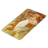 Art Nouveau Alphonse Mucha Spring Magnet Magneet (Linkerzijde)