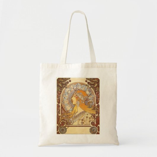 Art Nouveau Alphonse Mucha Zodiac Canvas tas (Voorkant)