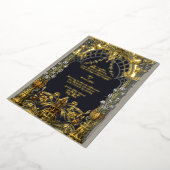 Art Nouveau-altaar uit het Victoriaanse tijdperk d Folie Uitnodiging (Gedraaid)