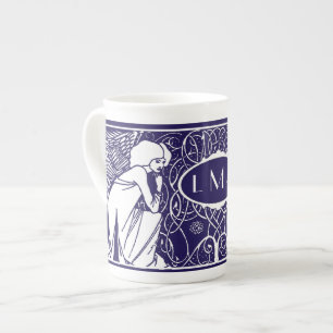 Art Nouveau Angels Monogram China Mok