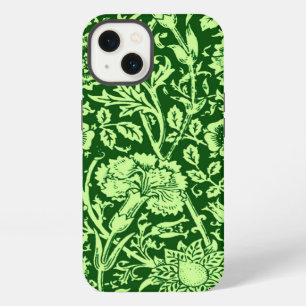 Art Nouveau Anjer Damast, Bosgroen iPhone 13 Hoesje
