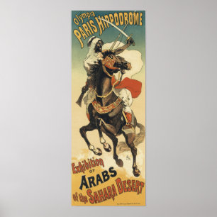 Art Nouveau antiek, Arabieren van de Saharawoestij Poster