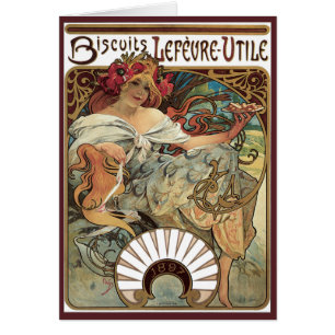 Art Nouveau antiek, Biscuits van Alphonse Mucha
